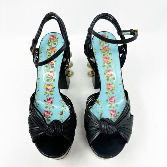 Gucci Allie Pearl Knot Platform Sandals Size 36.5 - Picture 3 of 12